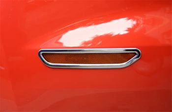 

ABS Car Interior Decoration Rear Bumper Side Warning Light Ring Trim for Ford Mustang 2015+ Stylish Decals Colorful Car Stickers