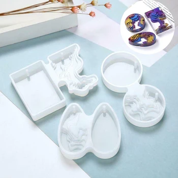 

Jewelry Mold For Decoration Handmade Craft Silicone Pendant Mould DIY Crystal Terraces Island Resin Epoxy Mold