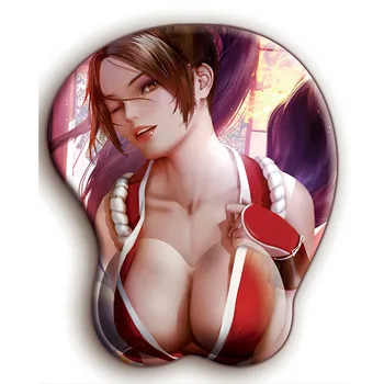 

FFFAS 3D Wrist Rest Mouse Pad Mat Classical Game Silica Gel Sexy Anime Girl Oppai Breast Mousepad for Laptop PC USA