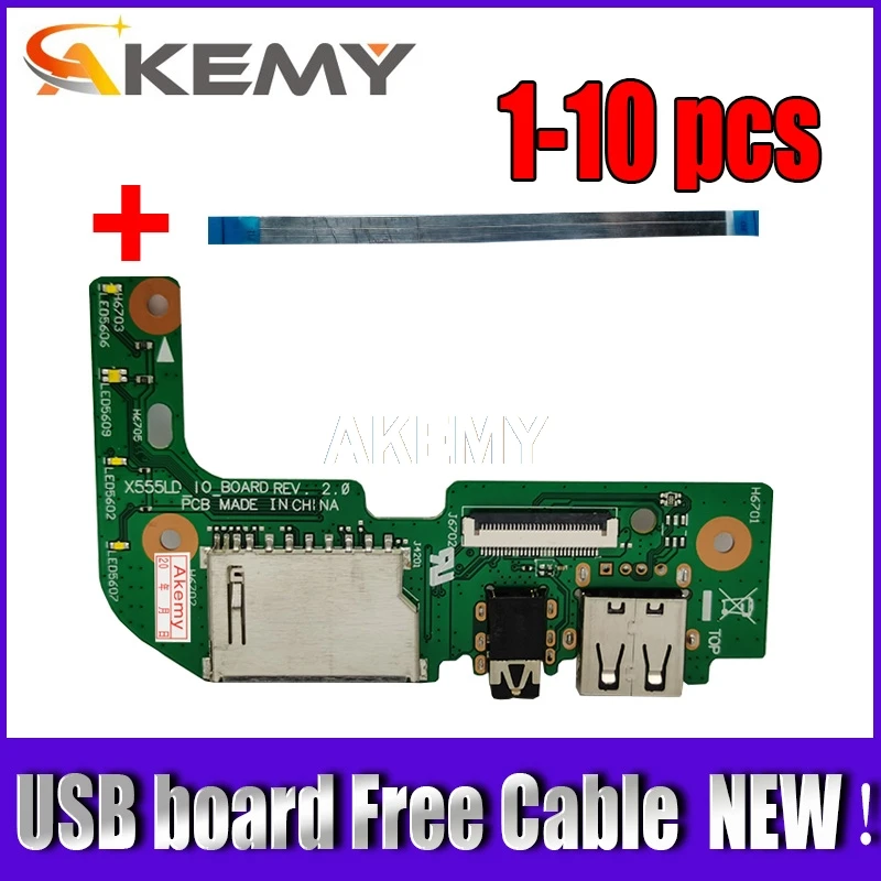 1-10 шт. для ASUS X555 X555L X555LD X555LD_IO USB плата чтения аудиокарт REV: 2 0 MB 100% протестирована