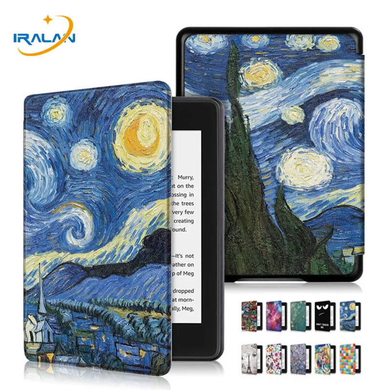 Custodia In Pelle Pu Stampata Per Amazon Nuovo Kindle Paperwhite 2018 Rilasciato Custodia E-Book Per Kindle Paperwhite 4 Penna Di Decima Generazione