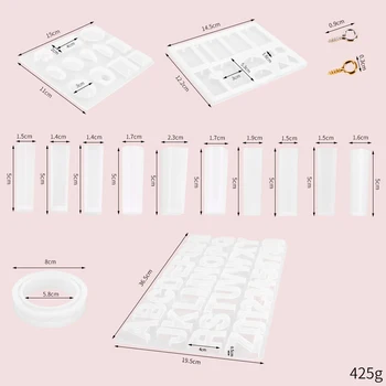 

214Pieces Resin Moulds DIY Clear Silicone Epoxy Resin Molds for Pendants Jewelry Making DIY Craft with Casting Molds Tools Set