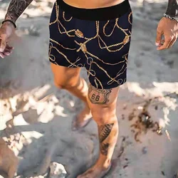 Short de plage confortable pour hommes, maillot de bain décontracté, à séchage rapide, respirant, imprimé, en coton, nouvelle tendance, été, 2021 