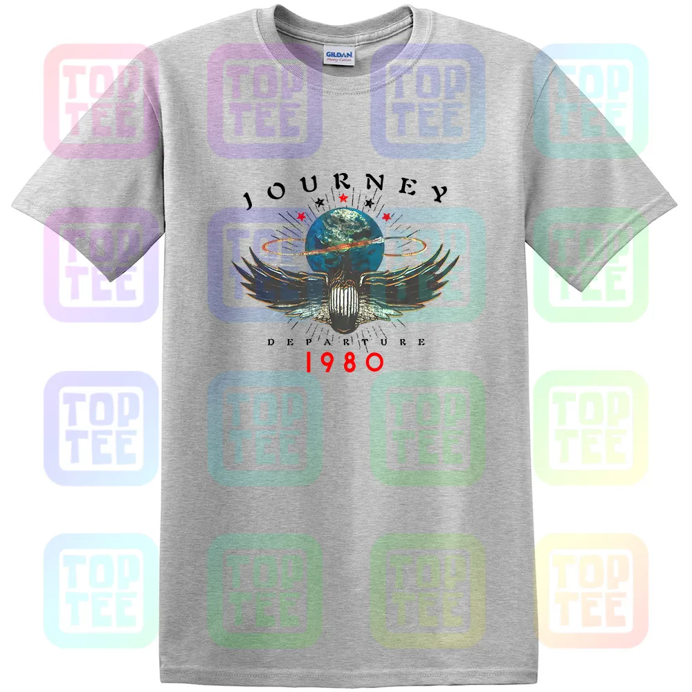 Journey 1980 дым вылет музыка рок группа взрослых Мужская футболка JOU547