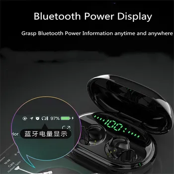 

TWS 5.0 Bluetooth Stereo Earphone Wireless Earphones IPX8 Waterproof Earphones Sport Headphone With 3500mAh Power Bank Handsfree