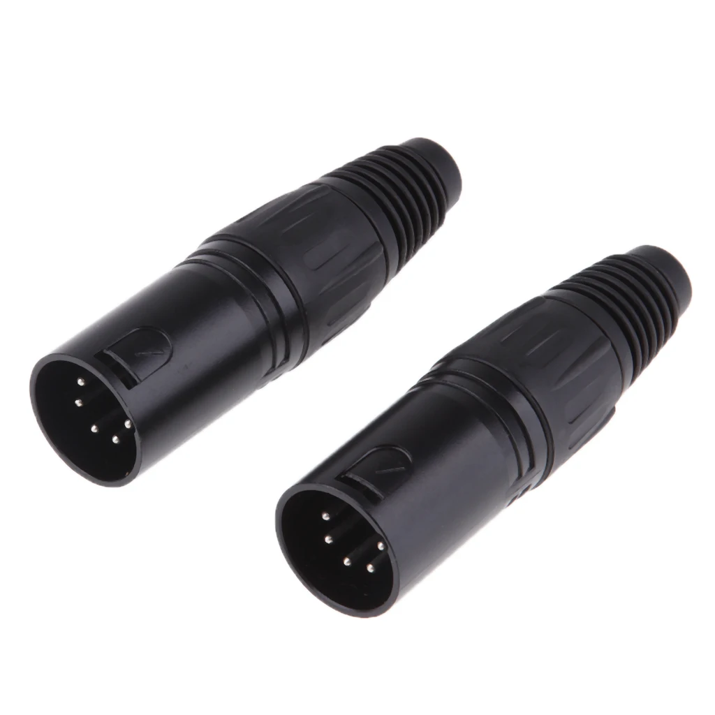 2 шт. XLR 5Pin мужской Панель Крепление разъем Mic Аудио разъем