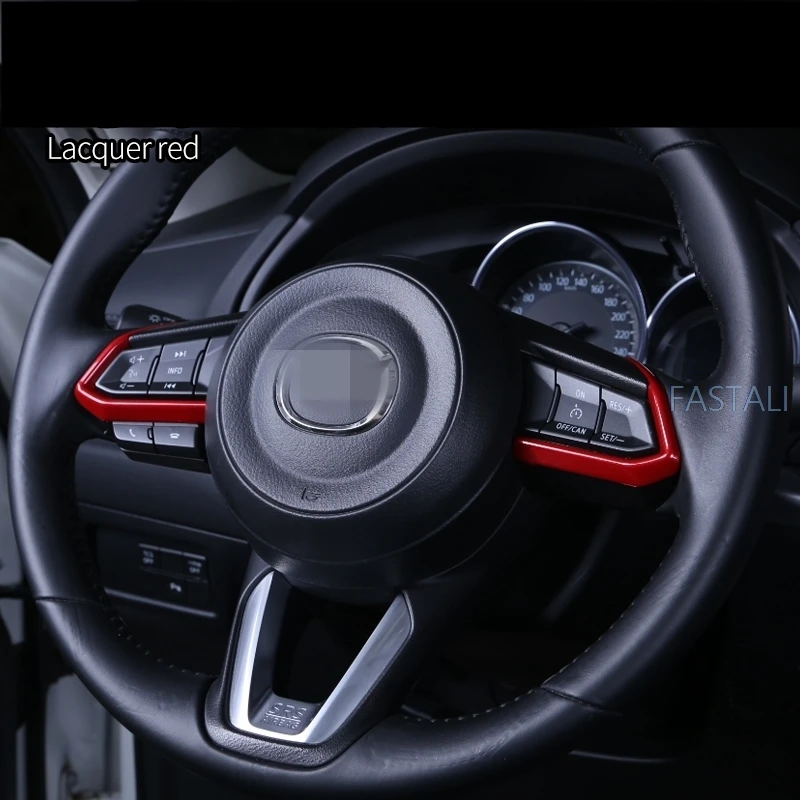 red Для Mazda 2th CX-5 CX5 CX 5 руль декоративный круг блестки яркий интерьер ремонт наклейки для автомобиля Стайлинг - Цвет: red