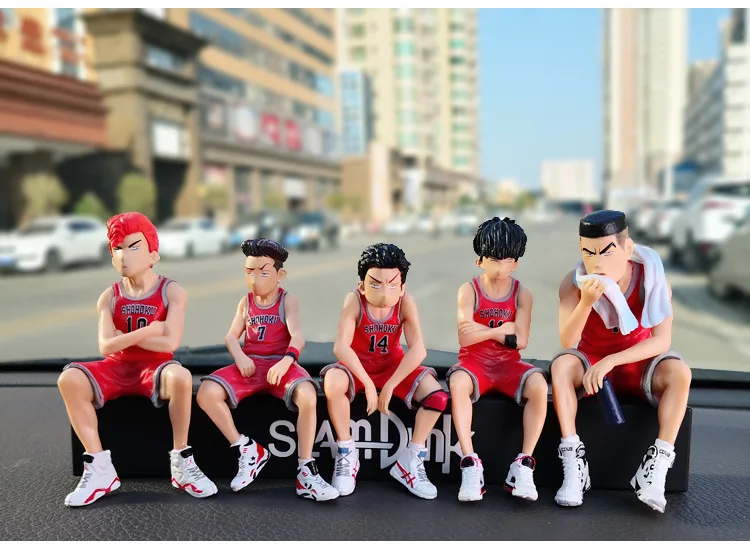 Car Telephone Number Plate Interior Anime Decoration SLAM DUNK Hanamichi Sakuragi Action Figure Ornament Auto Accessories Gifts