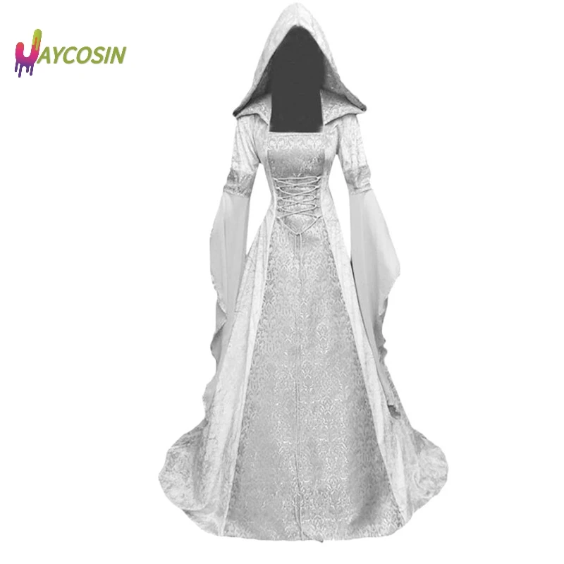 Модное женское платье Jaycosin с длинным рукавом капюшоном для косплея