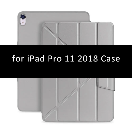 Умный Магнитный чехол для iPad Pro 12, противоударный чехол из искусственной кожи с карандашом, откидной Чехол-подставка для iPad Pro 12,9 11 - Цвет: Grey-1