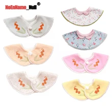 Круглый вращающийся на 360 градусов детский хлопковый Слюнявчик с цветочным рисунком, детское полотенце-Слюнявчик с фальш-воротником, детские товары