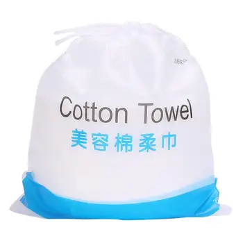 

80pcs Cosmetic Cotton Dry Wet Wash Face Tissue Disposable Travel Portable Towels Long Cotton Velvet Fibers Soft Not Falling