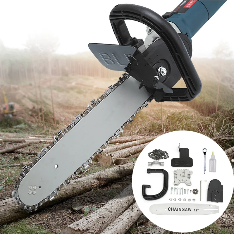 

12 Inch Chainsaw Bracket Changed 100 Electric Angle Grinder M10 Into Chain Saw Woodworking Saw Machine Tool Parts