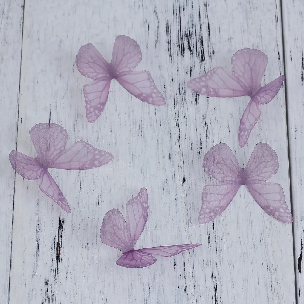 Butterfly for DIY Craft Bracelet Earring Jewelry Making Clothing Accessory Decor 5cm 5PCs jewelry making supplies craft supplies