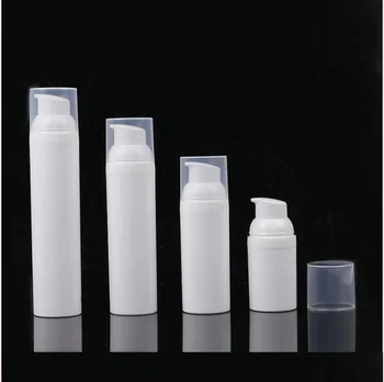 

30ML white plastic airless bottle with white pump transparent lid for lotion/emulsion/foundation/serum cosmetic packing