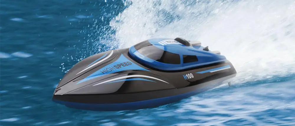 H100 2.4GHz 4CH High Speed RC Boat Catamaran RC Radio Remote Control Racing Boat with LCD