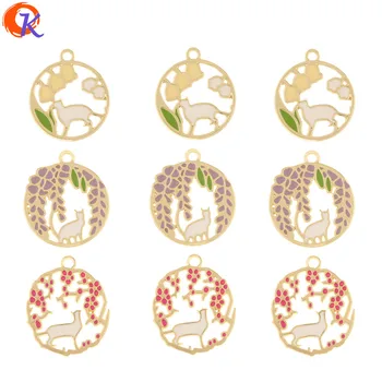 

Cordial Design 50Pcs 22*25MM Jewelry Accessories/Charms/Cat Shape/Paint Effect/DIY Making/Hand Made/Earring Findings/Pendant