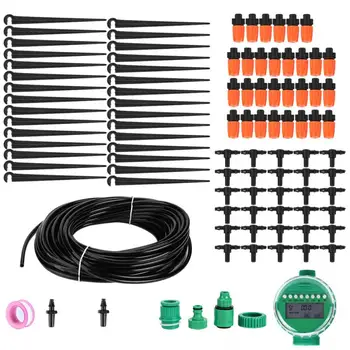 

Irrigation Kit 20m Water Irrigation Timer Controller Watering Hose Tool Kit DIY Automatic Drip Irrigation Garden Accessories