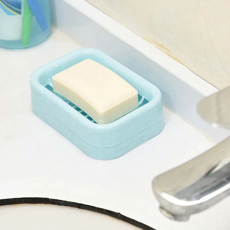 1 шт Двойная Слои пластиковый держатель для мыла дренаж мыльница душ Soapdish Non-slip блюдо дренажный инструмент Аксессуары для ванной комнаты