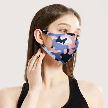 

3/4/5/10 Pcs Unisex Face Mask Camouflage Washable And Reusable Mask Pm2.5 Windproof Foggy Haze Pollution Mask Mascarillas