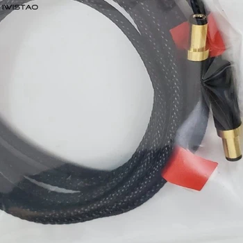 

IWISTAO DC Power interconnection Cable 5.5/2.1 to 5.5/2.1 plug gold-plated DC silver-plated Teflon wire