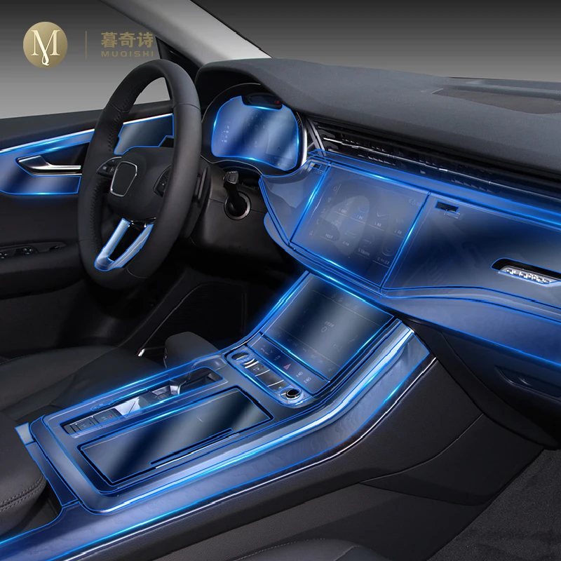 Центральная консоль для салона автомобиля Audi Q7 Q8 2019 2020 прозрачная защитная