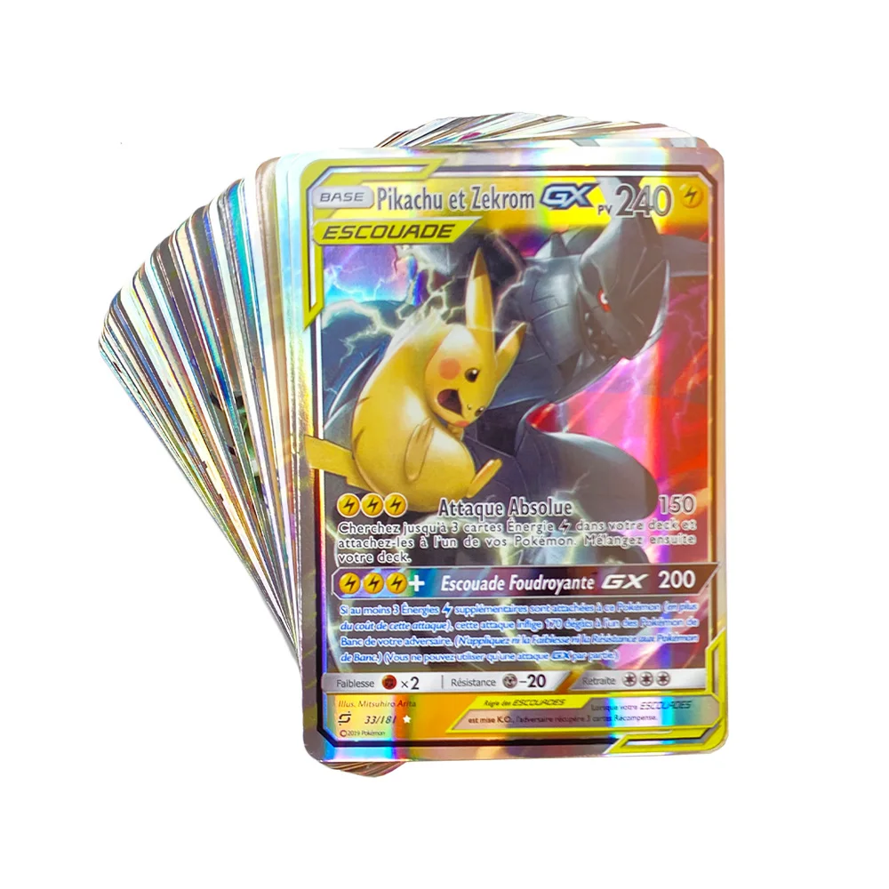 20-360Pcs French Pokemon Cards Vmax TAG TEAM GX Shining Battle Trading Game Children Carte Francaise V Max Toy