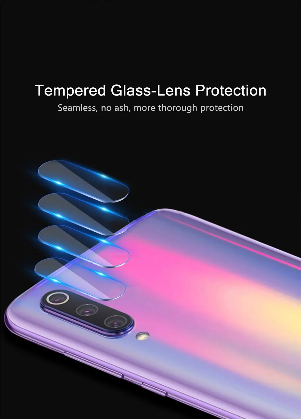 2 шт. для Xiaomi mi 9 Lite защита для объектива камеры закаленное стекло для mi A3 Lite mi cc9 cc9e Защитная стеклянная крышка для камеры