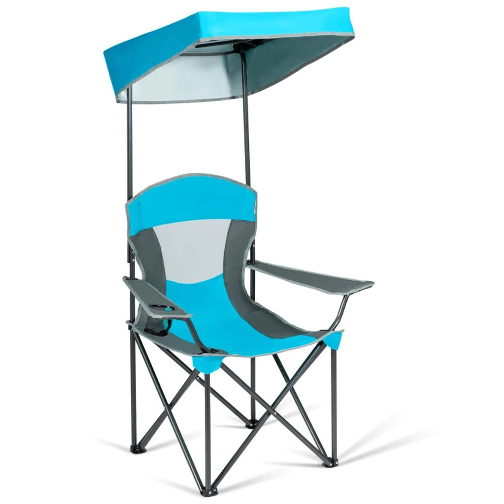 Portable Folding Camping Canopy Chair W Cup Holder Cooler Outdoor Op70570 Beach Chairs Aliexpress