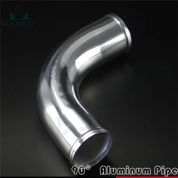 

63mm 2.5" 2-1/2 inch 90 Degree Aluminum Turbo Intercooler Pipe Piping Tubing Elbow 90 Degree 63mm 2.5" 2-1/2 inch Length 300mm