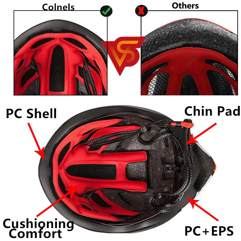 Велосипедный шлем Сверхлегкий для горных и шоссейных велосипедов мужчин