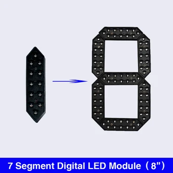 

Free Shipping 8" Digita Numbers Module Outdoor LED Gas Price 7 Segment Of The Modules High Brightness LED Chip