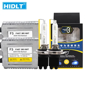 

HIDLT 35W AC Premium HID Xenon Conversion Kit DLT F3 Fast Bright Slim Electronic Ballast HeartRay Xenon Bulb H1 H7 H11 9012 D2H