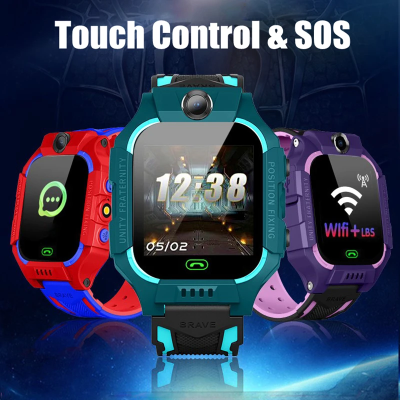 

Touch Control Smart Watch Kids SOS Voice Call WiFi LBS Location Tracker Children Smart Watch With Camera Flash Light 400mAh