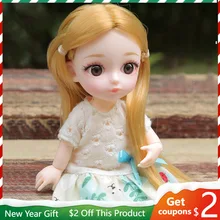 Poupée BJD pour enfants, maison de jeux princesse, cadeau de la maternelle, grande boîte cadeau de décoration, jouet pour filles, 16cm