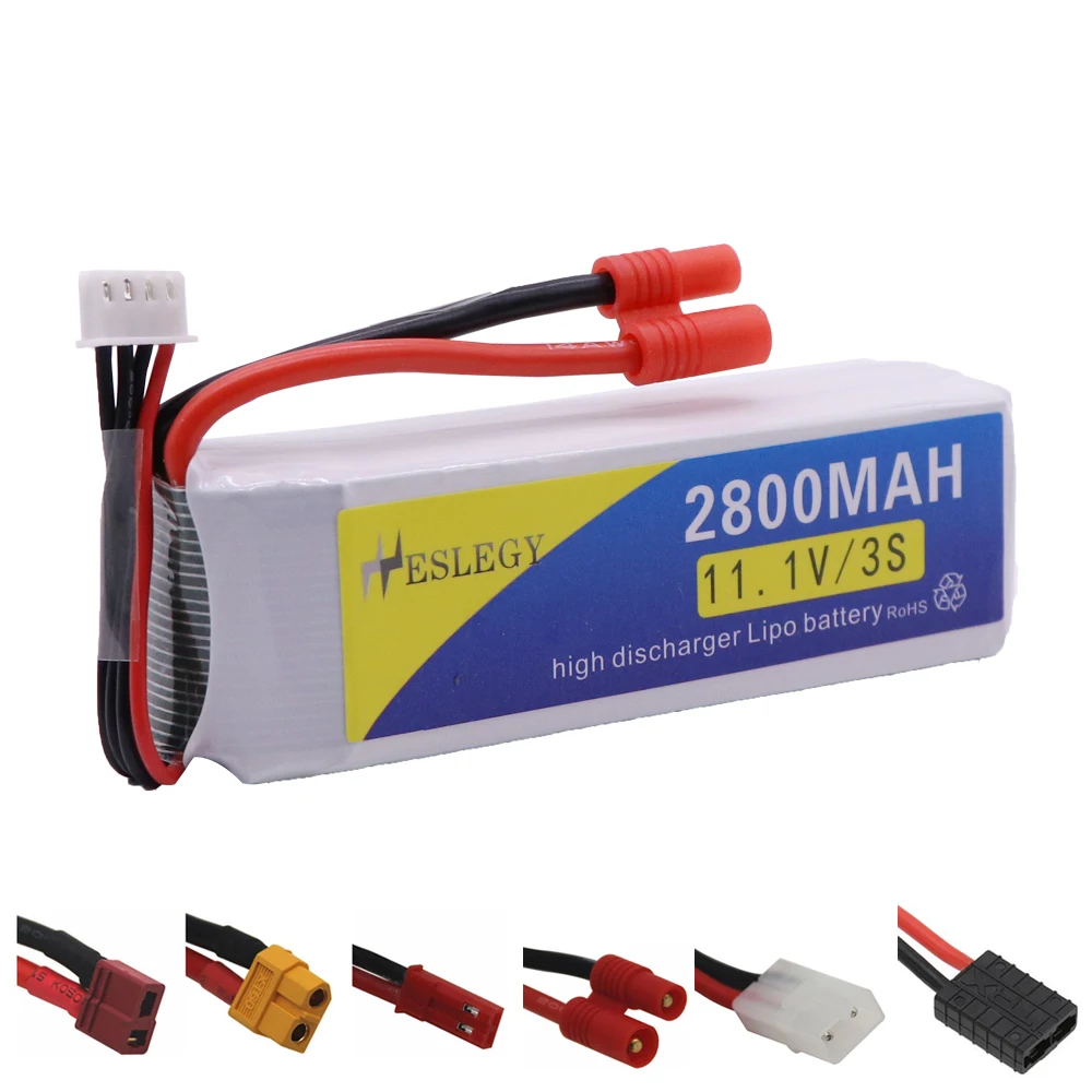 Upgrade 11.1V 2800mAh 40C Lipo Rechargeable Battery For RC Quodcopter Car Boats Drone Spare Parts 3S 2200mah Batteries | Электроника