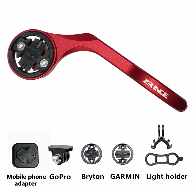 Red with adapter MTB дорожный велосипедный компьютерный держатель для камеры Переднее Крепление для велосипеда аксессуары для IGPSPORT Garmin Bryton GoPro - Цвет: Red with adapter