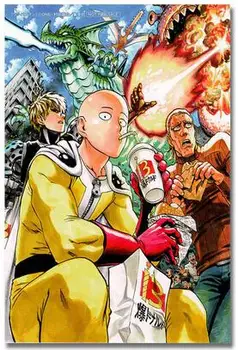 

More style Japanese Anime One Punch Man Art Film Print Silk Poster Home Wall Decor 24x36inch