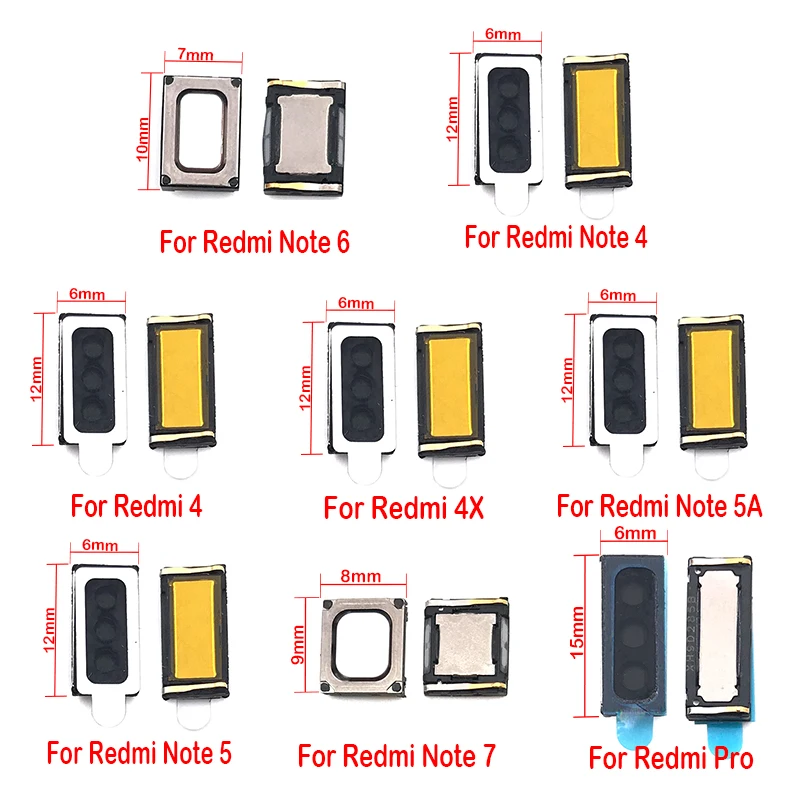 20 шт./партия, наушник, динамик, приемник для Xiaomi Redmi Go S2 4A 5 Plus 7 7A Note 4X5 5A 6 7 Pro