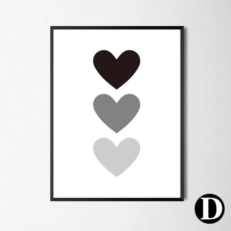 Minimalist Style Canvas Print Decorative Painting Wall Art Poster Living Room Bedroom Print Frame Not Include  (4)