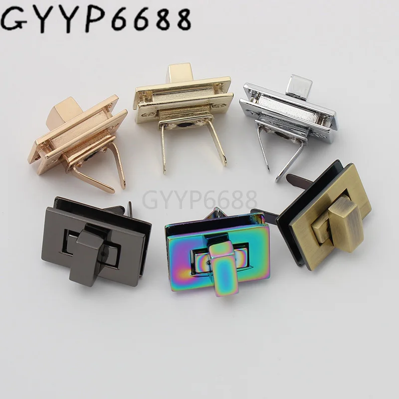 1set 30sets  Hight qulity Free shipping  Decorate Square lock for bags handbags hardware accessories leather twist DIY
