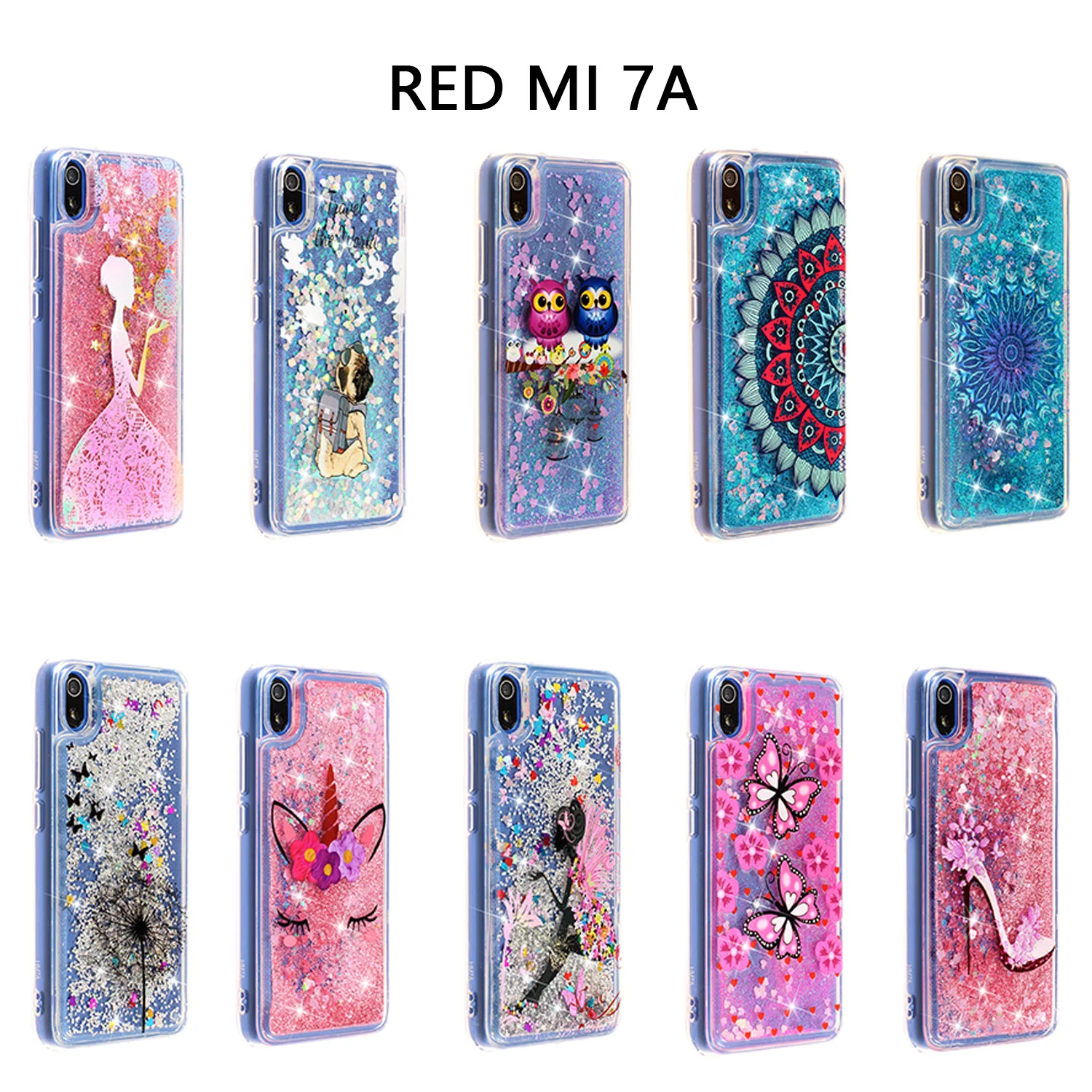 Чехол с сияющими блестками для Xiaomi Redmi 7A Redmi7A мягкий чехол из ТПУ xaomi Redmi 7A A7 светлый блестящий чехол Xiomi Redmi 7A защитный чехол Funda