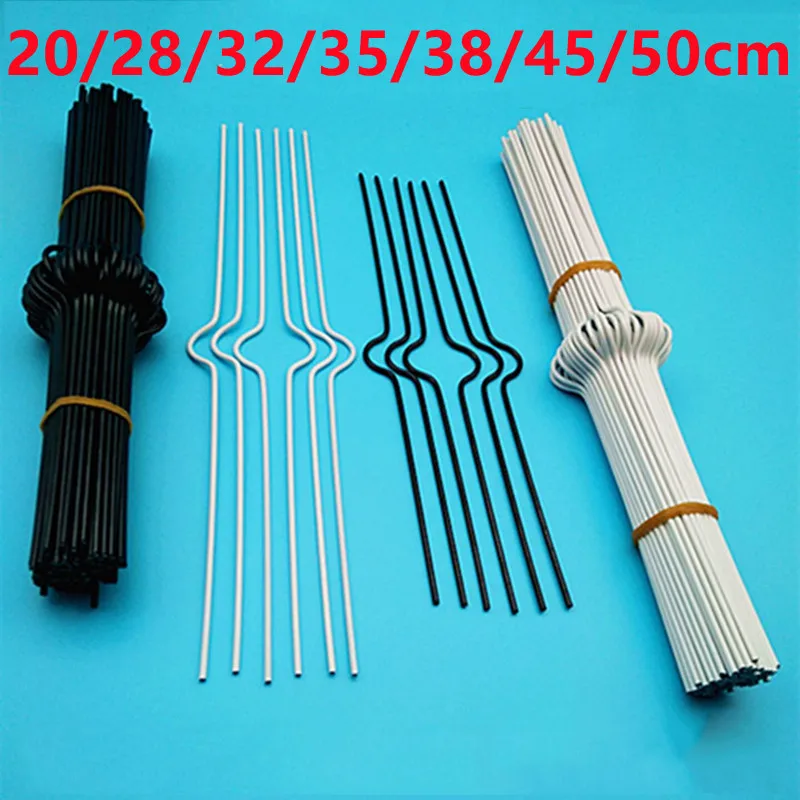 

100pcs A3 Size 20/28/32/35/38/45/50cm Wire Metal Loose Leaf Binders Ring Spring Rod Bar Hooks for DIY Notebook Calendar Binding