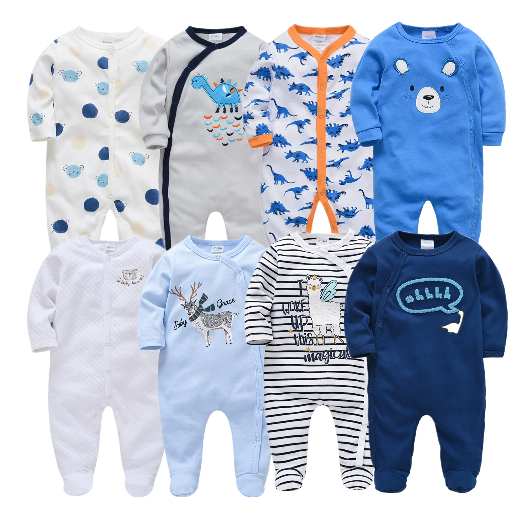 Newborn Baby Girl Rompers Cartoon Infant Boy Jumpsuit Cotton Newborn Body Suit Baby Pajama Kids Cartoon Jumpsuits