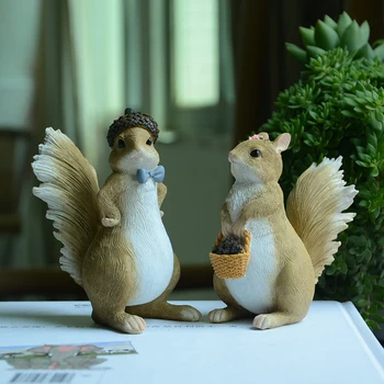 

Creative Little Squirrel Ornaments Home Office Decoration Fairy Garden Simulation Animal Decoration Gift Home Decoration Crafts