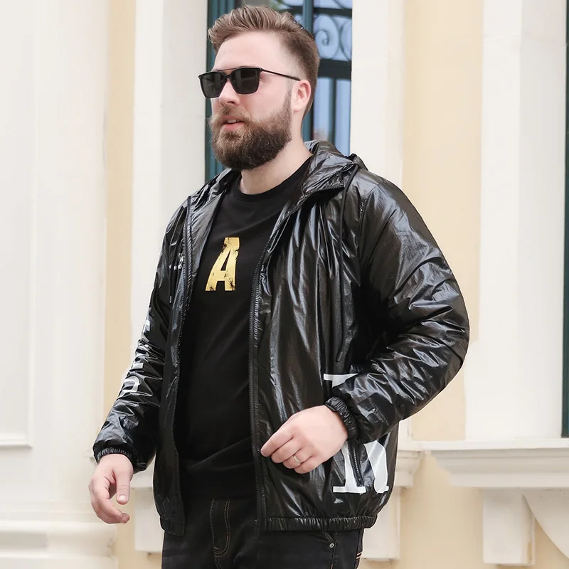 Мужская высококачественная повседневная куртка с капюшоном больших размеров на