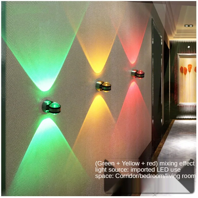 Double Side Wall Light Modern Indoor Hotel Decoration Up Down LED Wall Lamp for Living Room Bedside TV Background KTV Lamp