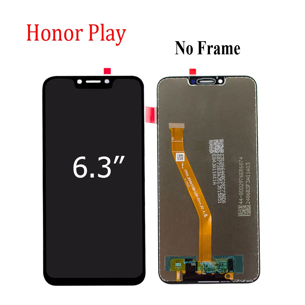 ЖК-дисплей WEIDA 6,3 дюйма для huawei honor play, дигитайзер, сенсорный экран в сборе для huawei honor play, COR-L29, ЖК-дисплей+ рамка