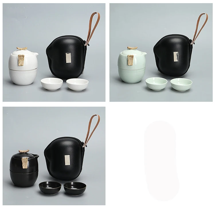 Китайский чайный набор кунг-фу белый Фарфоровая керамика чайник матовый японский домашний чай чашка портативный Открытый путешествия Gaiwan