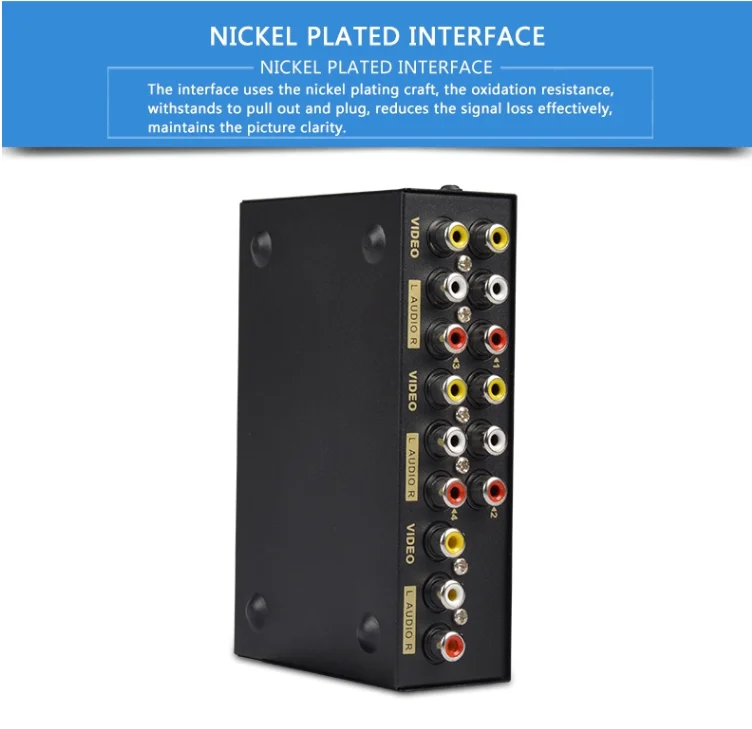 AV Переключатель 4 порта Verbund 3 RCA Аудио Видео AV Umschalter коробка селектор 4 в 1 4x1 feur HDTV lcd Projektor DVD